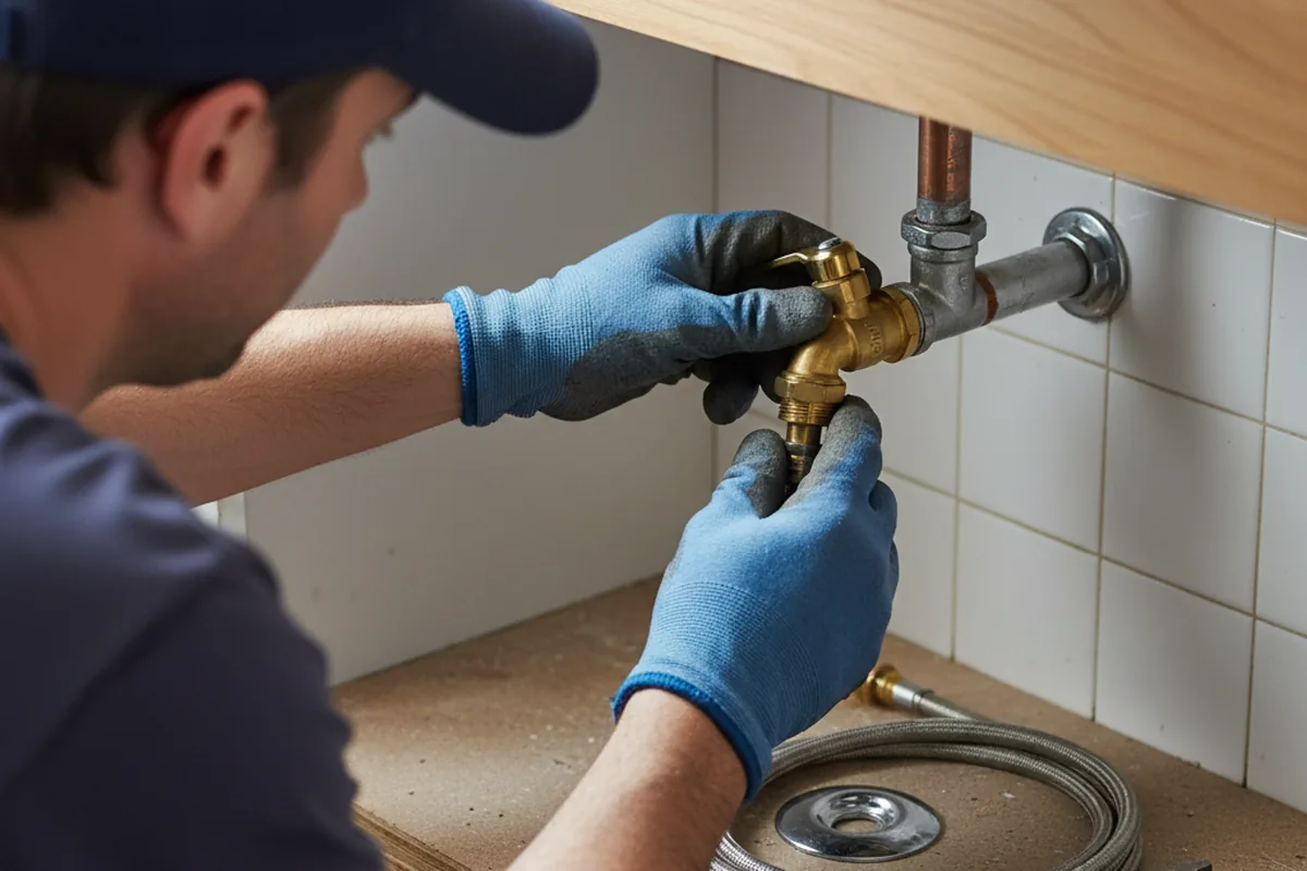 Shutoff valve and fitting work during Emergency Plumbing in Morrison